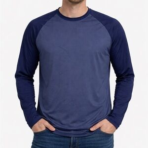 Patagonia Two Tone Long Sleeve Athletic Shirt Men’s Blue
